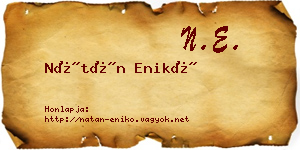 Nátán Enikő névjegykártya