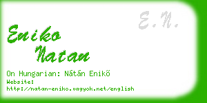 eniko natan business card
