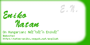 eniko natan business card